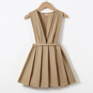 Uniforme Escolar para Niñas, Vestido Plisado sin Mangas de Poliéster, Uniformes para Escuela Primaria - Product Image 1