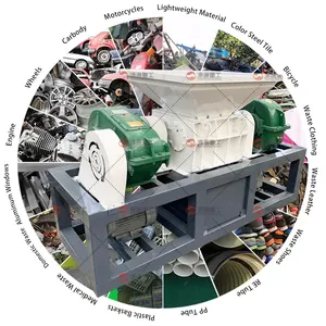 Máquina trituradora multifuncional de eixo duplo, trituradora de sucata de metal para processamento de resíduos, primeira escolha