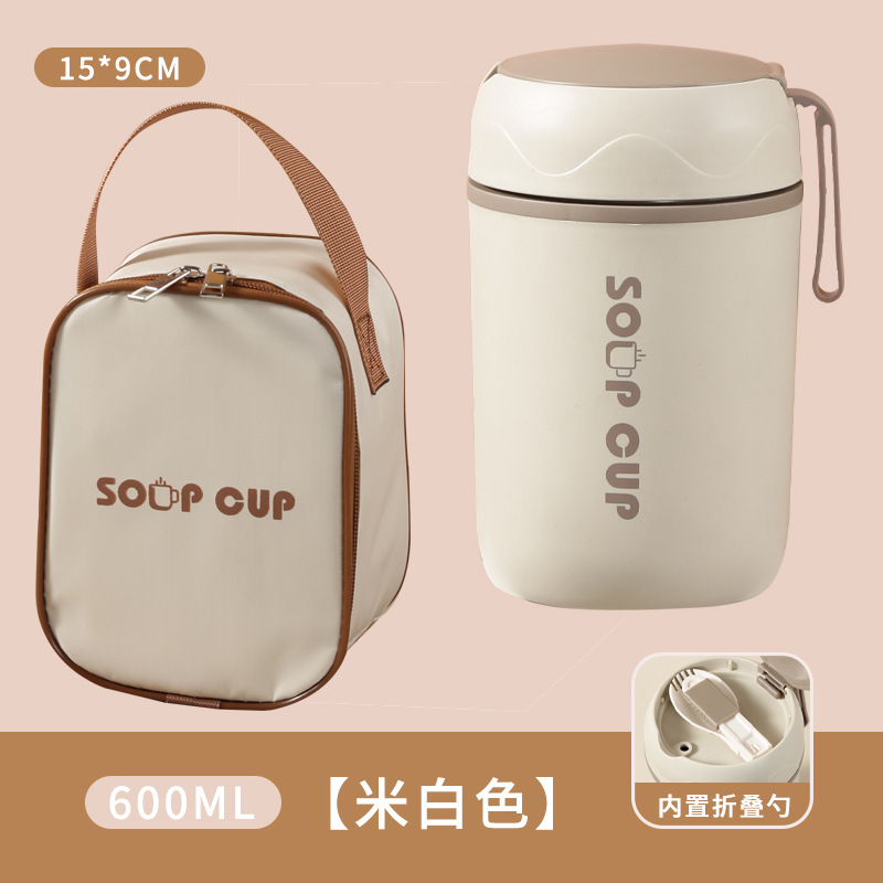 Taza de desayuno blanca de 304 ml - Espuma - 600 ml - Bolsa térmica