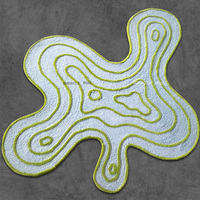 Tapis vert moderne pour salon, salle à manger, cuisine, bureau, entrée, dortoir, intérieur, porte d'entrée, 0cean