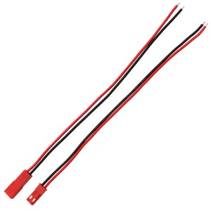 2-pin Konnektör Kablosu Led Erkek-Dişi Fiş 2-pin Kırmızı-Siyah Tek Uçlu Kalaylı Kırmızı Model Uçak Bağlantı Kablosu - Product Image 6