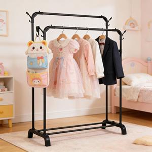 Porte-vêtements en acier au carbone, style sur pied, démontable, facile à déplacer, largeur au choix, pour <span class=keywords><strong>magasin</strong></span> <span class=keywords><strong>de</strong></span> vêtements et salon - Product Image 2