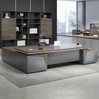 Meubles de bureau pour directeur général, table de bureau moderne modulaire en bois pour bureau à domicile Baiyuan BY-22