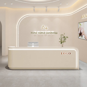 Estética médica minimalista Clínica dental Mostrador de recepción Hotel corporativo Recepción Cuadrado Salón de belleza Mostrador de cajero - Product Image 2