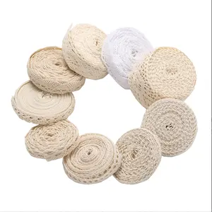 2016 Fashion 100% Cotton Lace Fabric Crochet Guipure Lace Trimming Ivory Color Cotton Lace