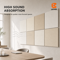 Panneau acoustique écologique en PET EN13501 -LS, insonorisant, NRC 0.98, en fibre de polyester, pour espaces acoustiques commerciaux