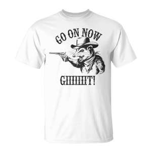 Camiseta Go On Now Git Vintage Cowboy Opossum Country Western - Product Image 1