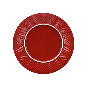 中国製ヴィンテージレッドフローラルデザインセラミックディナーセット24点、エレガントな食器セット - Product Image 4