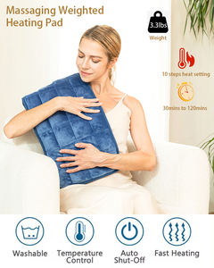 Coussin chauffant électrique portable 12x24 pouces en polaire corail, coussin chauffant lesté lavable, pour garder au chaud en hiver - Product Image 2