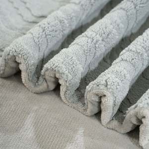 Grey <b>Sherpa</b> Throw <b>Blanket</b> Wave Striped Super Soft Plush Fuzzy Premium Warm Throw <b>Blanket</b> for All Season Use - Product Image 6