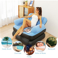 Chaise inclinable gonflable d'extérieur chinoise 2 en 1, canapé-lit au design moderne pour le camping et le salon