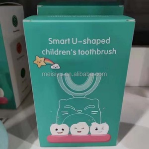 แปรงสีฟันไฟฟ้าสำหรับเด็ก รูปตัว U แบบชาร์จไฟได้ พกพาสะดวก ทำความสะอาดด้วยคลื่นเสียงอัตโนมัติ 3 โหมด แปรงสีฟันกันน้ำ IPX7 - Product Image 2