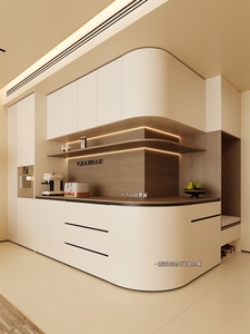 <span class=keywords><strong>Buffet</strong></span> intégré pour bar à café avec comptoir résistant à l'eau pour la salle à manger quotidienne des maisons jumelées - Product Image 2