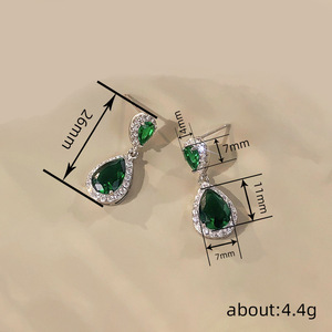 Pendientes Geométricos en Forma de Lágrima para Mujer, Elegantes para Vestidos de Noche y Banquetes, Joyería de Moda - Product Image 4