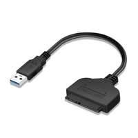 Cable convertidor externo de 20cm USB 3,0 a SATA de 22 pines para adaptador de disco duro SATA SDD HDD de 2,5 "Cable Usb 3,0 a Sata 3