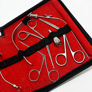 Kit d'instruments ORL en acier inoxydable réutilisable pour usage hospitalier, manuel inclus - Product Image 1