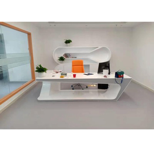 Venta superior alta final Corian de superficie sólida Loft escritorio muebles de oficina en forma de L de mesa de oficina - Product Image 5