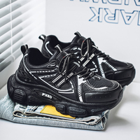 Chaussures de sport tendance à lacets au design luxueux - Haute qualité, légères, respirantes, décontractées, pour la course et la marche, dessus en microfibre