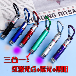 Mini Penlight <b>LED</b> <b>Flashlight</b> With Carabiner 3 In 1 Multifunction Outdoor Use AAA Battery Powered Aluminum Alloy Body - Product Image 4