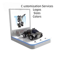Support d'affichage pour robot automobile en acrylique blanc avec écran LCD, présentoir en forme de L en plexiglas pour exposition
