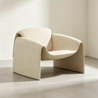 Fauteuil d'appoint moderne en velours, rembourré en éponge douce, avec assise en tissu et pieds en bois, idéal pour salon, chambre ou bureau