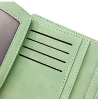 HARGA MURAH Dompet Benang Bordir Retro Laris Manis Dompet Pendek Gesper Warna Polos Dompet Koin Resleting untuk Wanita