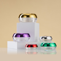 Pot à capsules en plastique de luxe haut de gamme avec couvercle doré, rechargeable, 10ml, 20ml, 30ml, 50ml