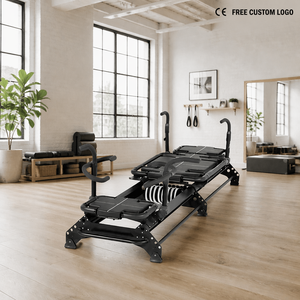 เครื่องรีฟอร์มเมอร์อลูมิเนียม <span class=keywords><strong>MEGAPRO</strong></span> M3K แบบแบน รุ่นเชิงพาณิชย์ ระดับมืออาชีพ Evo เครื่องพิลาทิสแบบพกพา ปรับได้ - Product Image 3