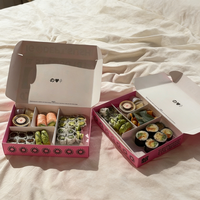 Boîte en papier jetable personnalisable, écologique, de qualité alimentaire, pour sushis à emporter
