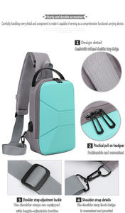 <strong>Men's</strong> Fashion Waterproof Durable Anti-Theft Patent Leather Sports Casual Multi-Functional Design Shoulder &amp; Chest <strong>Bag</strong> - Product Image 5