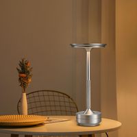 Lampe de table LED sans fil USB à piles E26, commande tactile, fonction de gradation, design nordique moderne pour chambre à coucher, en aluminium