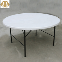 Table de banquet, forme ronde, pliable, à vendre, 12 pièces