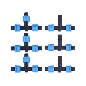 Arroseur de jardin en plastique, pulvérisateur d'eau, <span class=keywords><strong>tuyau</strong></span>, connecteur de ruban <span class=keywords><strong>goutte</strong></span>-à-<span class=keywords><strong>goutte</strong></span> de 1/2 à 16 mm avec écrou de blocage pour l'irrigation en serre - Product Image 3