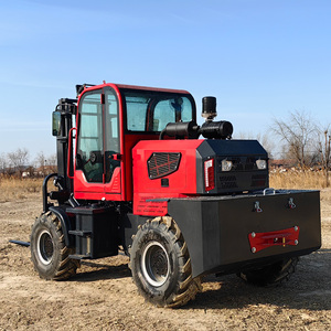 Chất lượng cao 3 tấn 4WD DIESEL xe nâng off-road bánh xe tải với phía sau bánh xe chỉ đạo cho địa hình gồ ghề - Product Image 4
