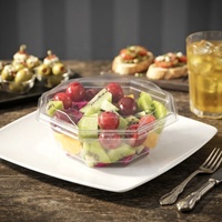 Boîtes d'emballage en plastique jetables personnalisées en PET pour salades, fruits, sushis, bonbons, à emporter