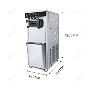 Thông minh hoàn toàn tự động mềm phục vụ máy làm kem 2 + 1 hỗn hợp 3 hương vị Ice Cream Maker thương mại Máy làm kem mềm - Product Image 1