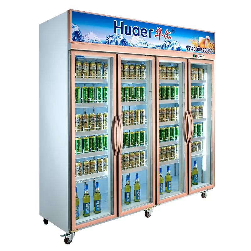Geladeira huaer para mercearia, geladeira de refrigerante coberta pepsi com super mercado