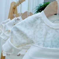 Ensemble de pyjamas pour bébé 100% coton à taille haute, vêtements d'intérieur pour nouveau-nés, automne-hiver, pour filles et garçons de 0 à 3 ans
