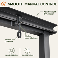 Pérgola Bioclimática de Lujo de 3x3m con Techo de Aluminio y Acabado Antioxidante para Terraza, Jardín y Uso en Exteriores en Villas y Resorts