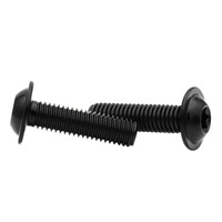 Sekrup Flens Mesin Kepala Tombol Torx Baja Anti Karat Hitam M1.4 M2 M2.5 M3 M4 M5 M6 dengan Ring dan Cincin Pelindung