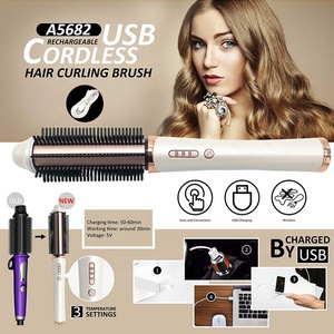 เครื่องม้วนผมแบบไร้สาย รุ่นใหม่ 2600MA ชาร์จไฟได้ สำหรับมืออาชีพ พกพาสะดวก <span class=keywords><strong>ใช้</strong></span>พอร์ต USB - Product Image 4