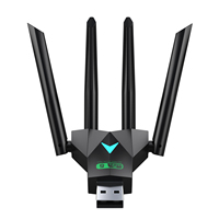 Penguat Sinyal Wifi 1300Mbps 2.4G/5G Dual Band WiFi 5, Ekstender Sinyal dengan 4 Antena, Kartu Jaringan Bebas Driver Ethernet, Router Wifi WPS