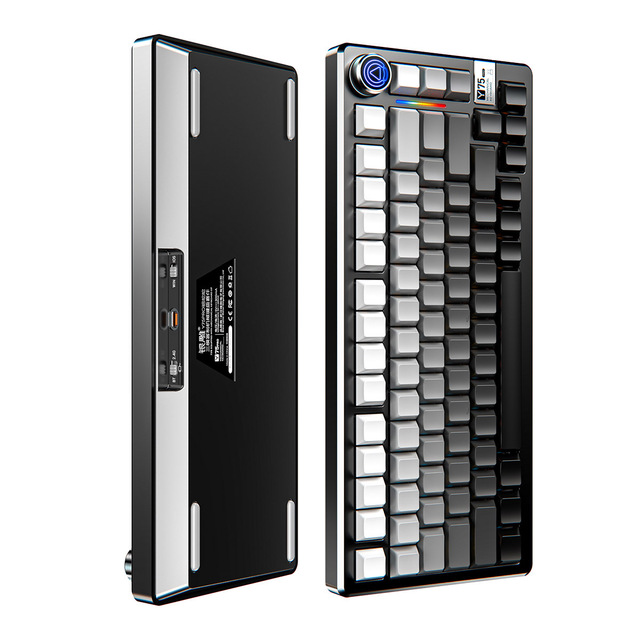 Blue Tooth Wireless Tri-Mode Mechanical Keyboard Metal Panel Wired Combo for PC E-Sports Gaming