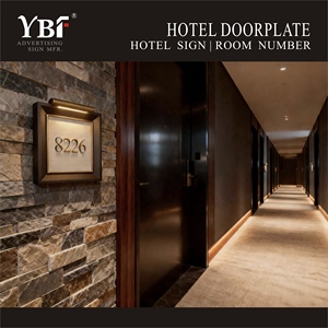 Targhetta per Porta d'Hotel Personalizzata di Alta Gamma, Insegna con Numeri per Camere d'Hotel in Alluminio 3D, Targa Moderna con Numero per Hotel - Product Image 5