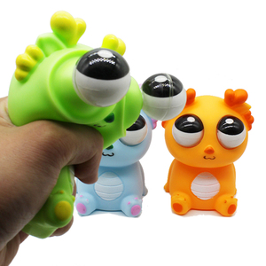 Juguete de PVC Colorido, Naranja, Azul, Verde, con Ojos Saltones, Dragón Pequeño, Juguete Antiestrés Universal para Adultos y Niños, Juguete Suave para Apretar - Product Image 1