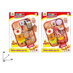MAZZEO GIOCATTOLI ชุดของเล่นพลาสติกแฮปปี้ฟาสต์ฟู้ด 38x28 ซม. พร้อมอาหารและเครื่องดื่มสำหรับเด็กอายุ 2-4 ปี - Product Image 1