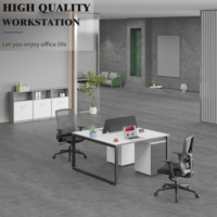 Poste de travail modulaire moderne et confortable pour bureau à domicile, bureau d'ordinateur durable pour espace de travail d'équipe