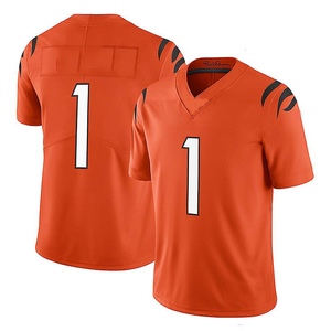 Maillot de streetwear à broderie personnalisée, maillot de football américain à motif de mailles, uniforme coloré avec logo imprimé - Product Image 5