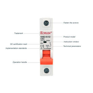 KORLEN C32 6KA 2P 32A <span class=keywords><strong>DC</strong></span> промышленного использования 1000 В номинальное напряжение 500 В миниатюрный автоматический выключатель - Product Image 4