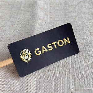 شعار مخصص يموت قطع ذاتية اللصق ورقة سوداء منقوش تسمية الذهب احباط 3D ملصقات النقش - Product Image 1